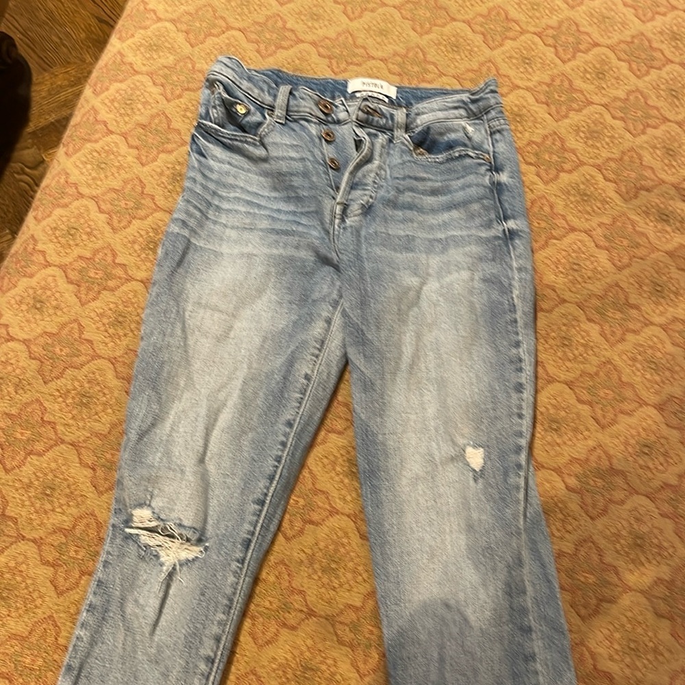 Pistola Light Wash High Waist Distressed Skinny Jeans Women’s Size 27